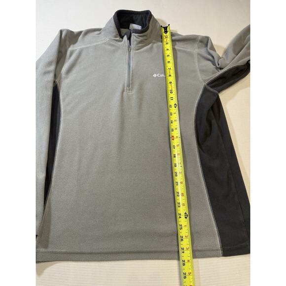 Columbia Men’s Gray Fleece Pullover Medium Quarter Zip Long Sleeve Outdoor - Picture 6 of 9
